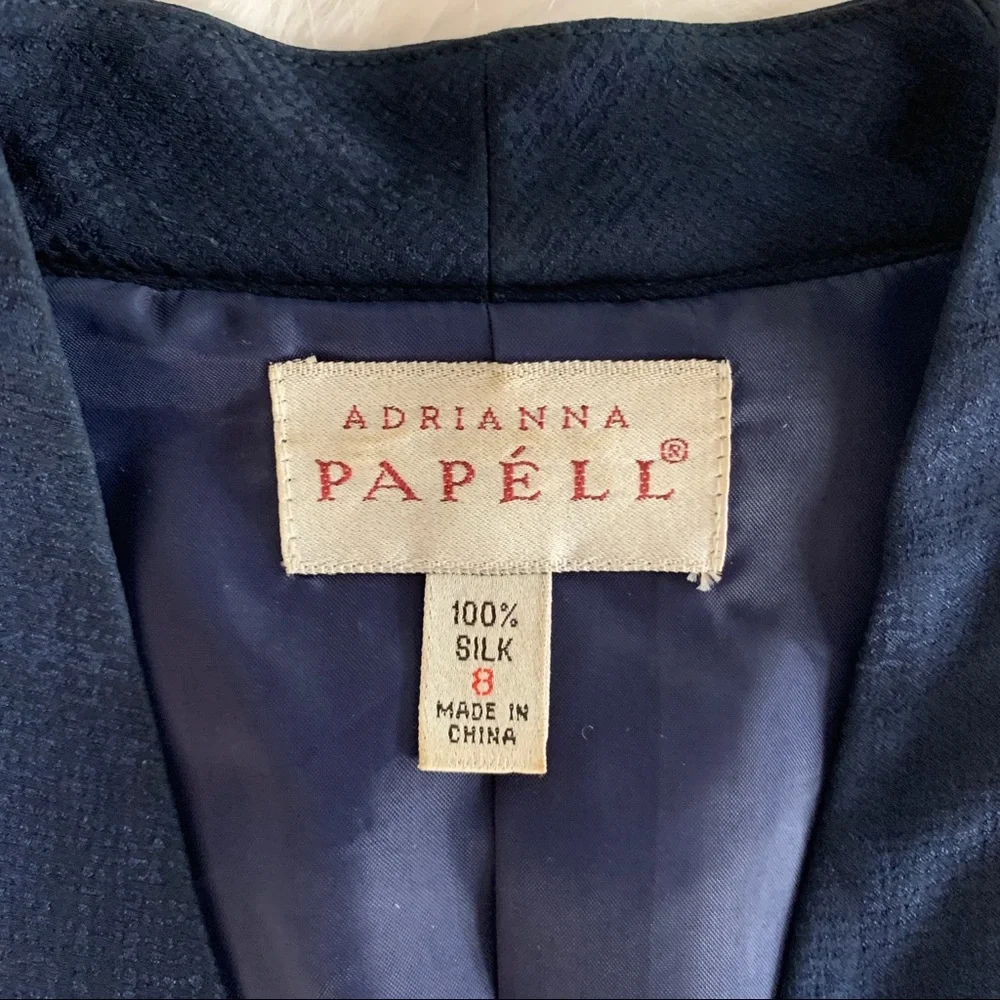 Vintage ADRIANNA PAPÉLL silk boho patterned blazer - Picture 3 of 12